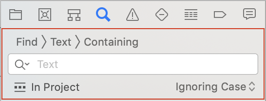Xcode's "Find In Project…" UI